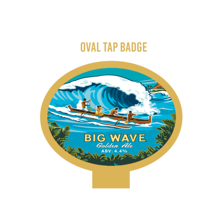 Kona Brewing Co Bigwave OVAL badge