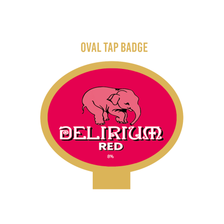 Delirium Red OVAL badge