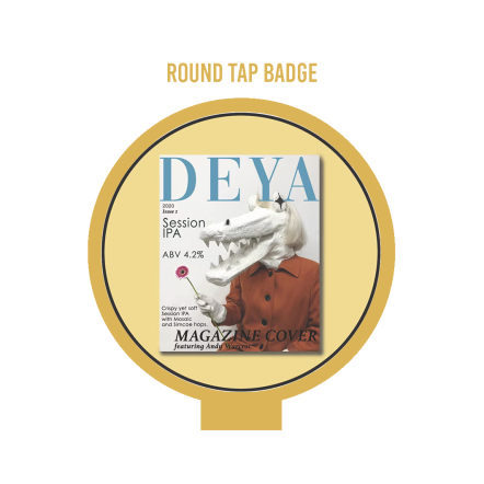 DEYA Magazine Cover ROUND badge