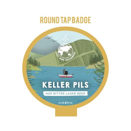 Lost and Grounded Keller Pils Tap Badge