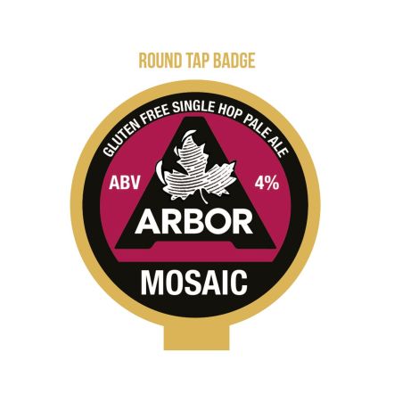 Arbor Mosaic tap badge