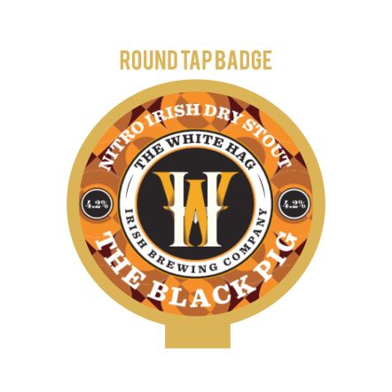 White Hag Black Pig Tap Badge