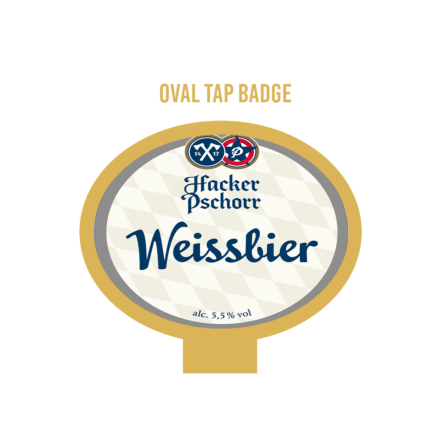 Hacker-Pschorr Weiss OVAL badge