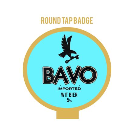 Bavo Wit ROUND badge