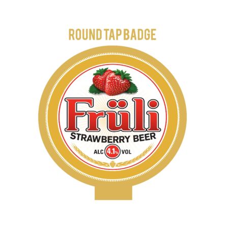 Fruli Strawberry ROUND badge